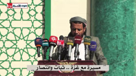 مسيرة مع غزة ثبات وانتصار من محافظة (صعدة)